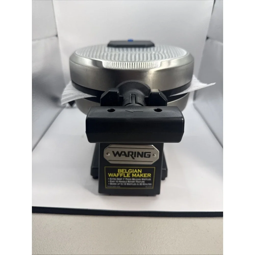 Waring Pro Belgian Waffle Maker WMK200 Stainless Steel Rotating NEW No Box NWOB